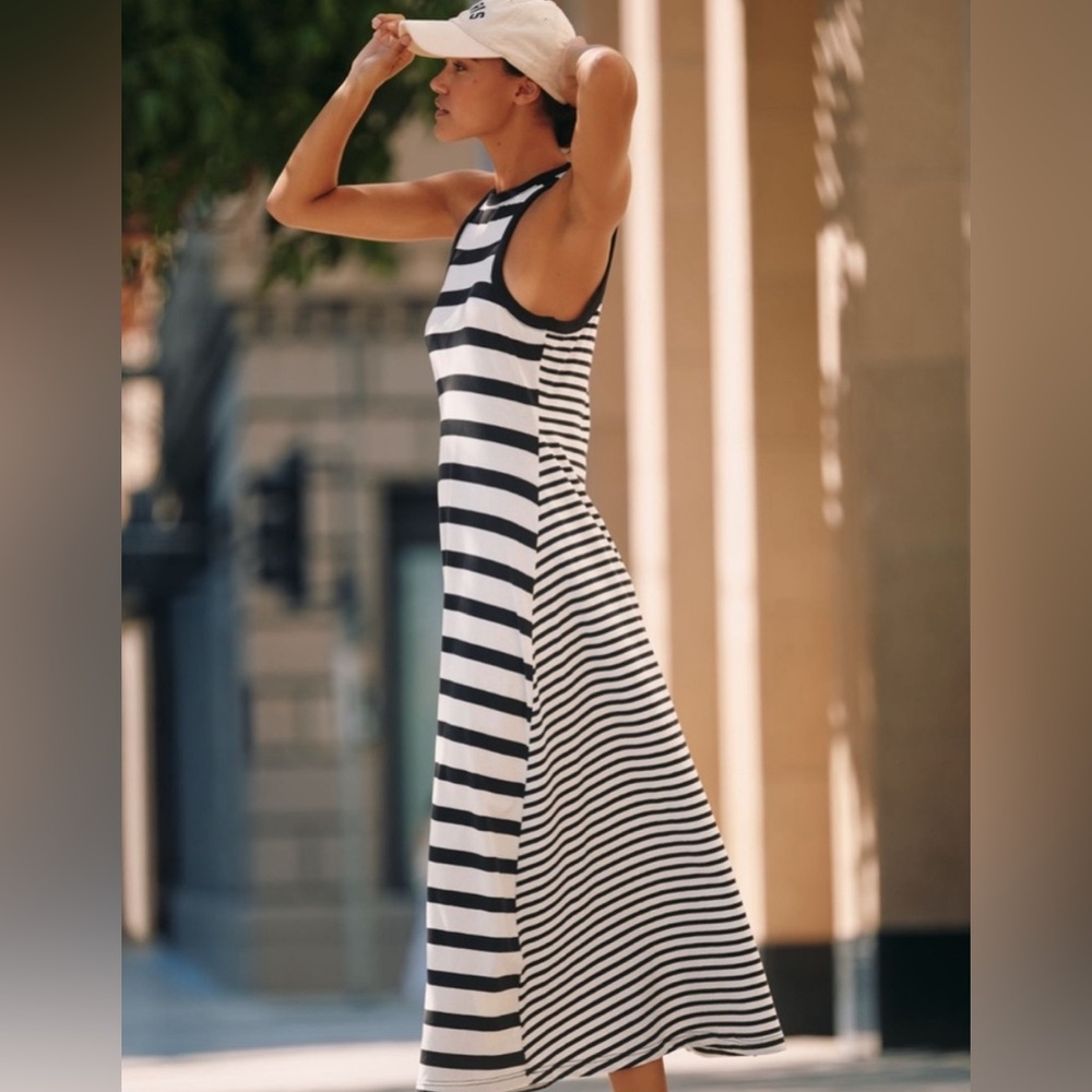 Anthropologie Daily Practice Mixed Print Midi Dress